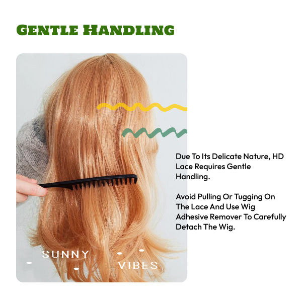 wig caring gentle handling